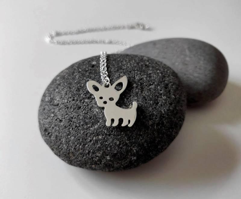 Chihuahua Halskette | Chihuahua-Liebhaber-Geschenk Zierliche Haustier Memory Hundeliebhaber Chiwawa Anhänger Erinnerungsschmuck Chihuahua Geschenk von BlueKarmaJewellery