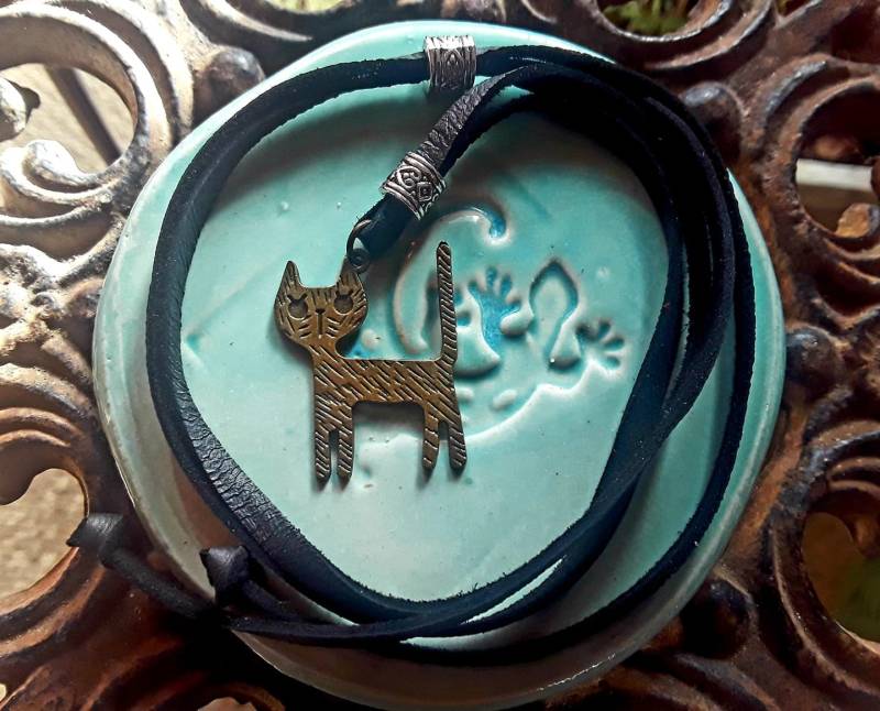 Halskette Aus Metall Katze Gemischt von BlueLotusBracelets