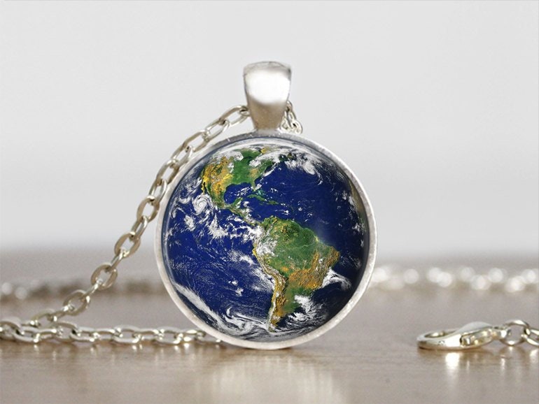 Erde Halskette, Anhänger, Schmuck, Charme, Raum Charme Erde Halskette, Anhänger, Schmuck, Charme, Raum Charme von BlueMoonGifts17