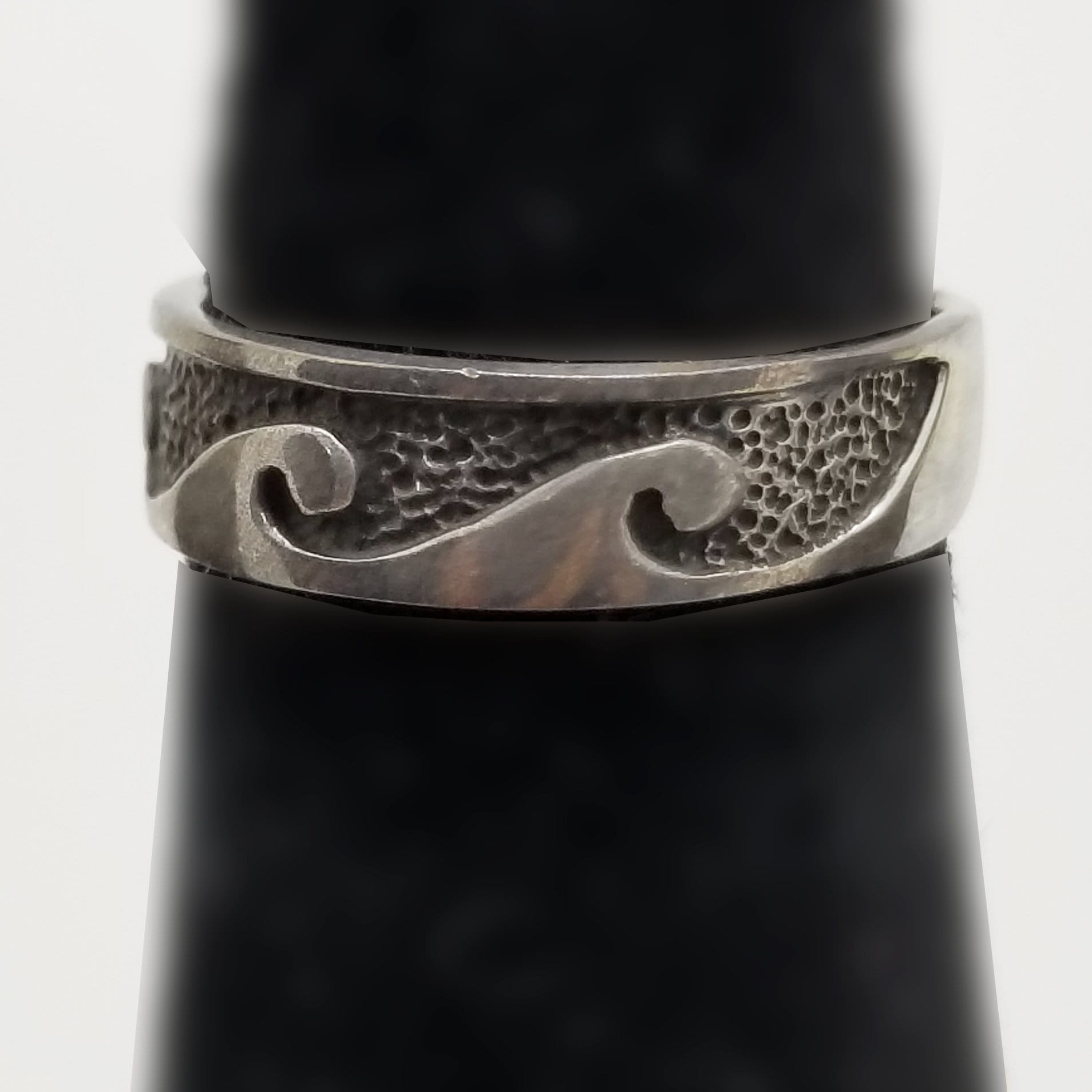 Größe 6 Ozeanwellen Ring, Sterling Silber Pinky Bandring Vintage Schmuck Für Frauen Männer Unisex von BlueMoonTrader
