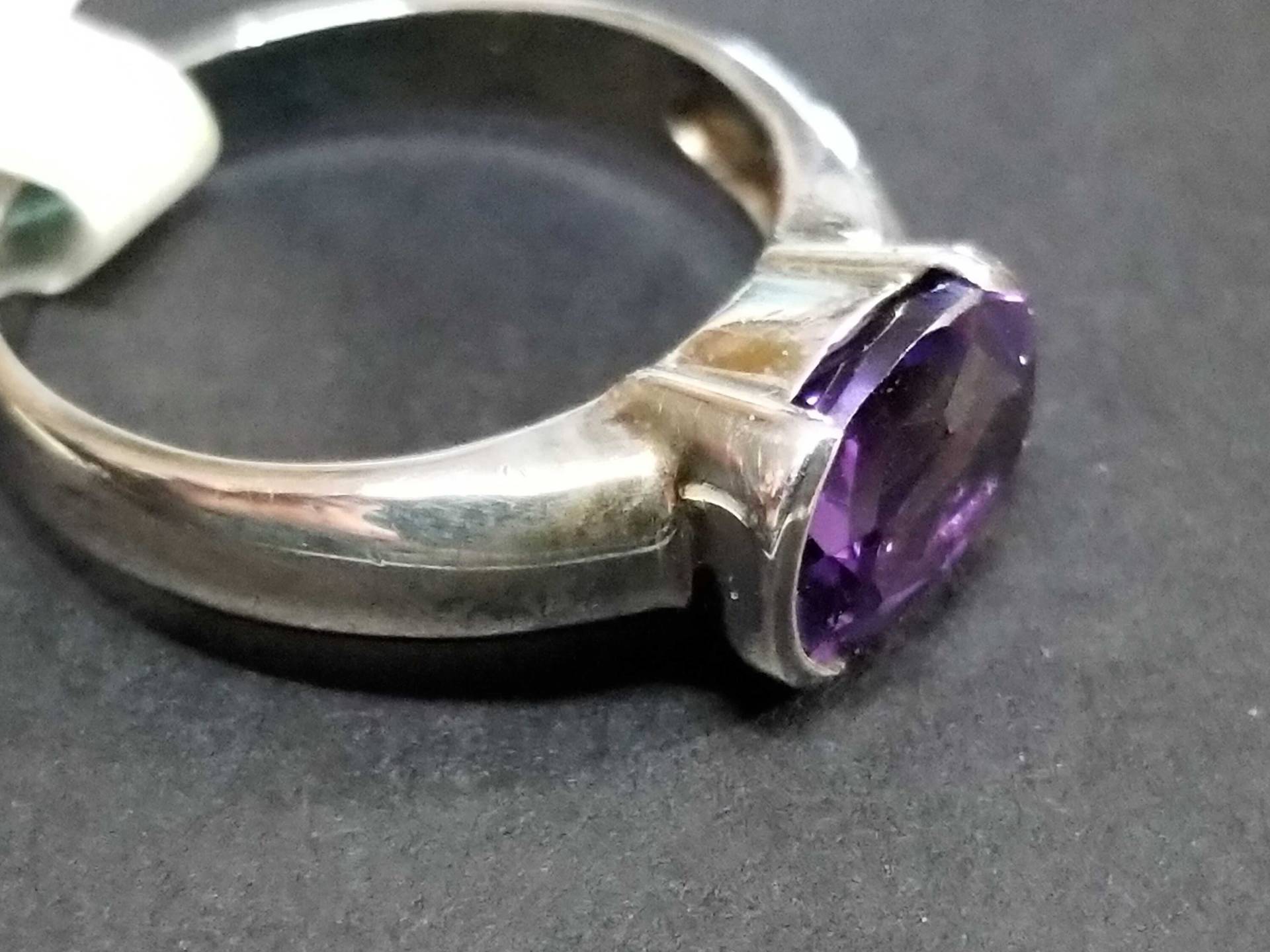 Größe 6 Sterling Silber Ring Amethyst Zirkonia Vintage Damen Verlobungsring Geburtstag Geschenk Februar Birthstone von BlueMoonTrader