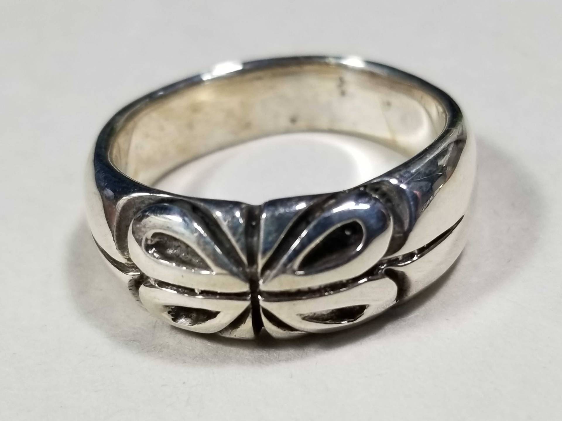 Herren Schwerer Schmetterling Sterling Silber Band Ring | 925 von BlueMoonTrader