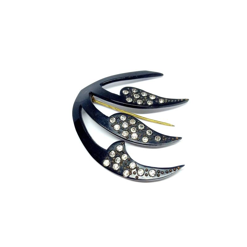 Art Deco Brosche Vintage Celluloid Kunststoff Strass Nieten 1920Er Jahre Pin Revers Schal Art Deco Brosche Vintage Celluloid Kunststoff Strass Nieten 1920Er Jahre Pin Revers Schal von BlueMoonTrinketShop