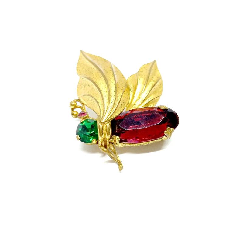 Art Deco Schmuck Insekt Brosche 1930Er Jahre Roter Glaskäfer Grüner Strass Kopf Gold Flügel Vintage Ausgefallen Art Deco Schmuck Insekt Brosche 1930Er Jahre Roter Glaskäfer Grüner Strass Kopf Gold Flügel Vintage Ausgefallen von BlueMoonTrinketShop