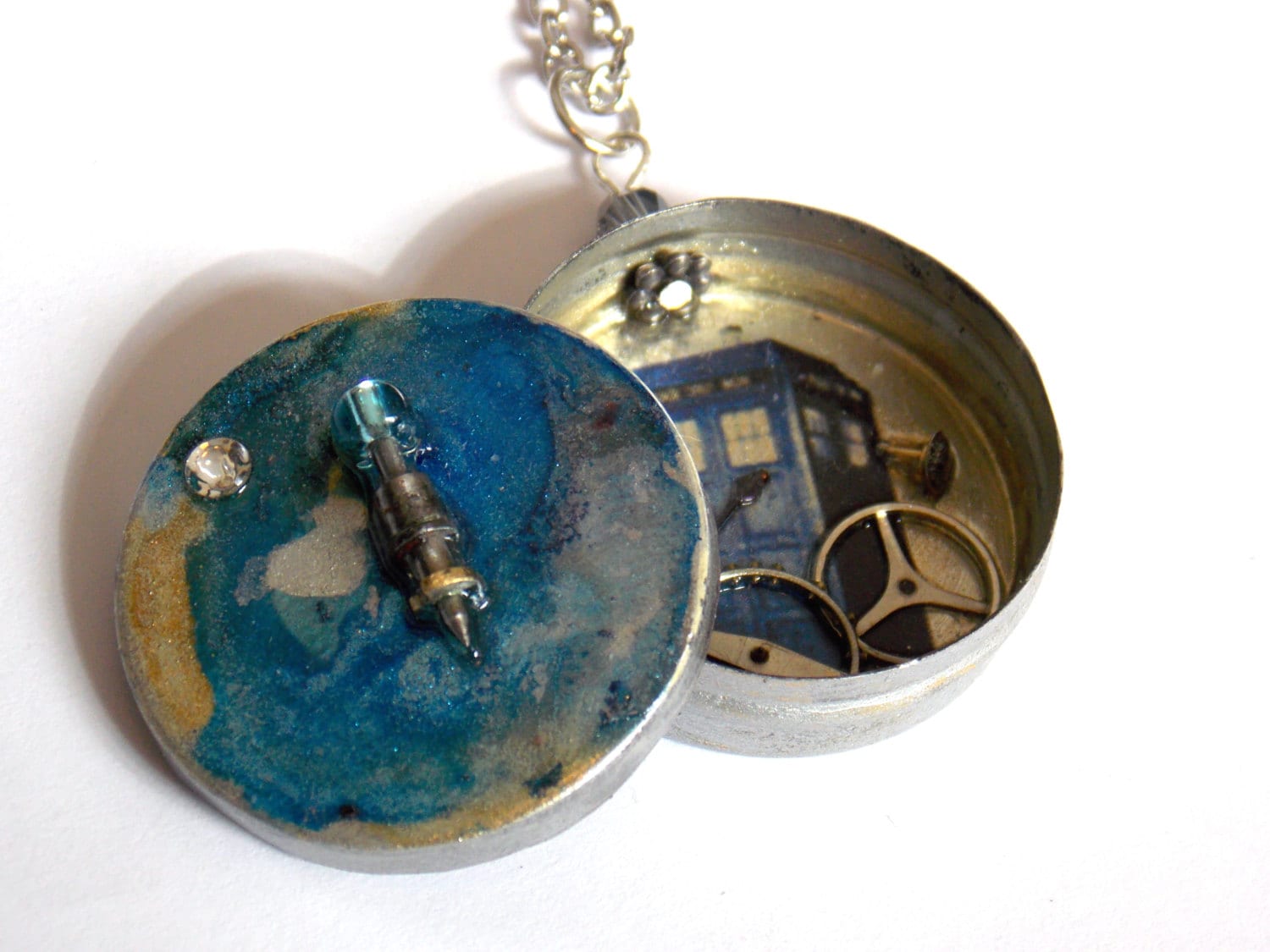 Doctor Who-Halskette Versteckte"Dimension Locket #1" von BlueNightJewelry
