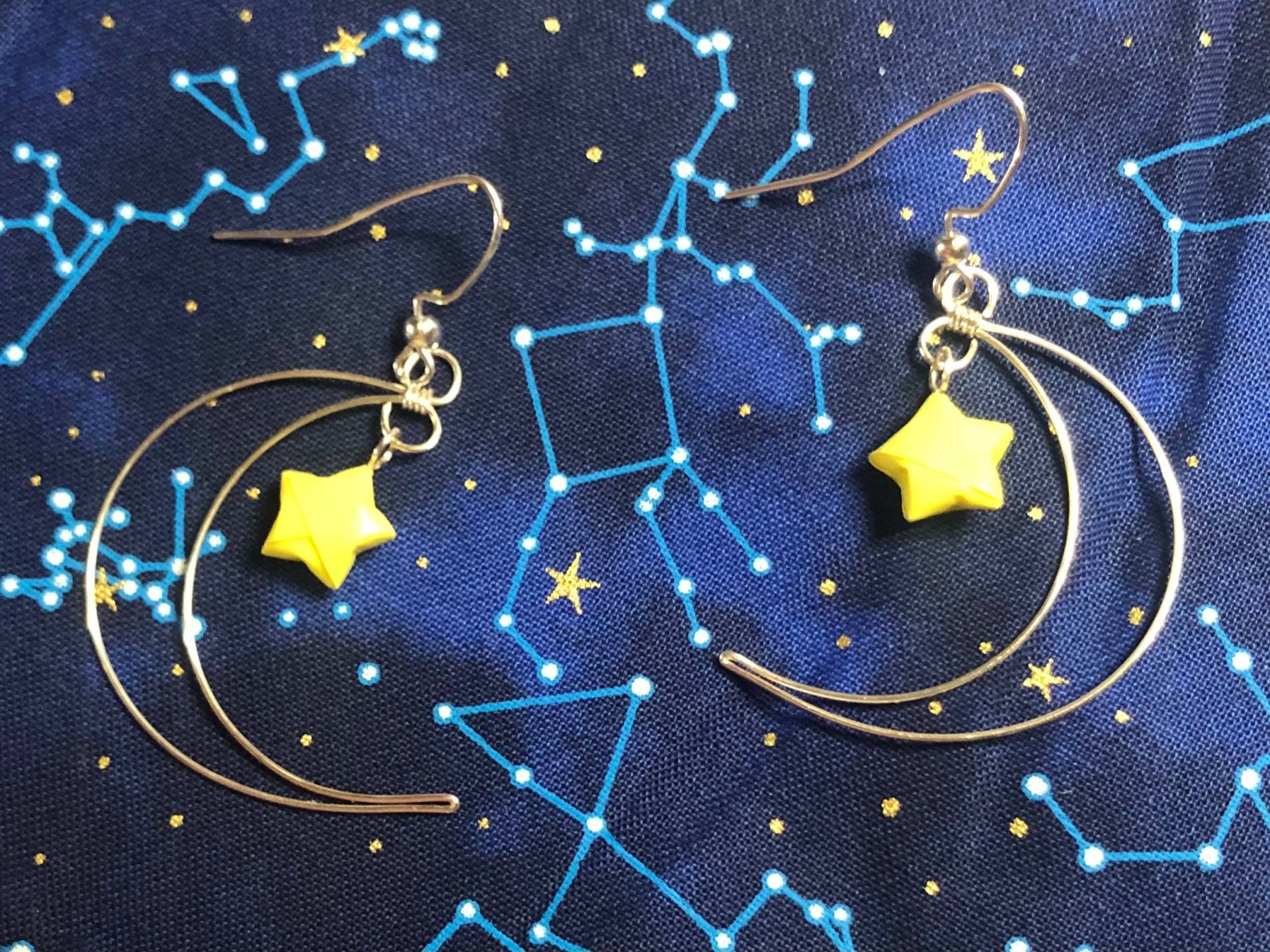 Mond Und Stern Ohrringe Mond Und Stern Ohrringe von BluePaperMonster