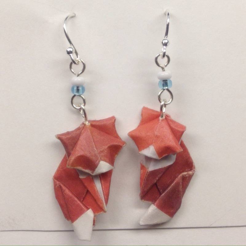 Origami Fuchs Ohrringe von BluePaperMonster