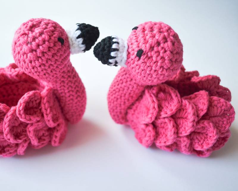 Gehäkelte Flamingo Hausschuhe, Babyparty Gehäkelt von BluePlumStudio