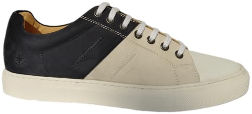 BluePort Genoa Sneaker White – Nachhaltiger Segel-Sneaker aus recyceltem Segeltuch, Lederdetails & Neopren-Futter, ultraleichte TPR-Light-Sohle Navy/White 46 von BluePort