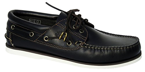 BluePort Herren Bootsschuhe Klassik Comfort Deckschuhe Mokassin, Größe:43 EU von BluePort