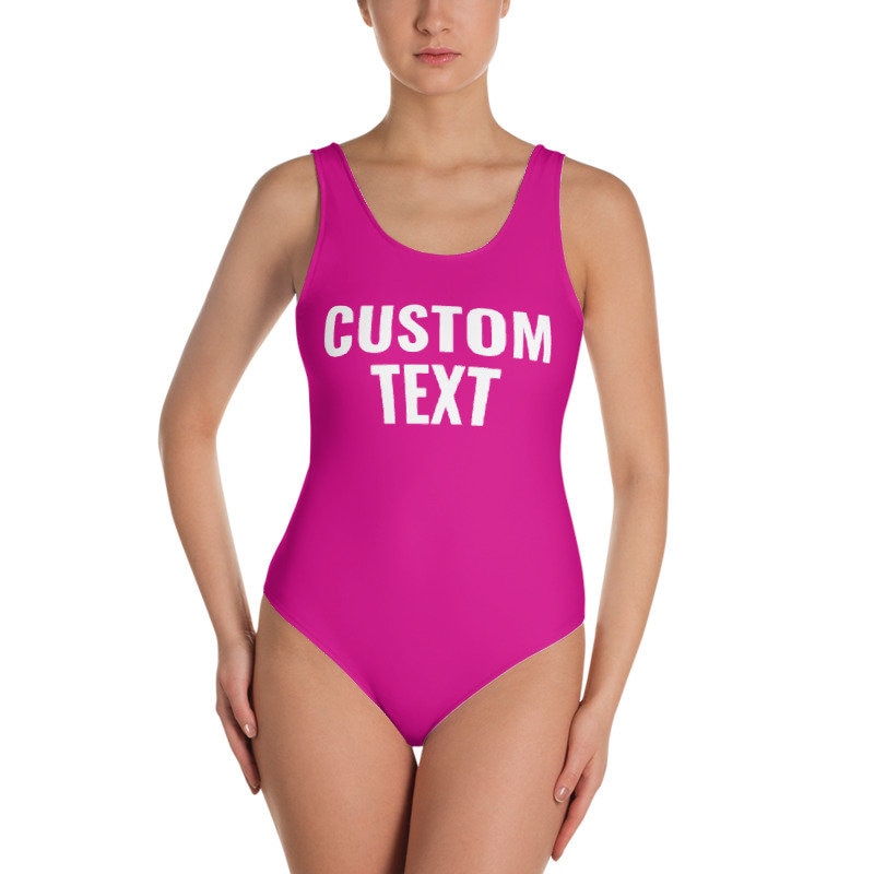 Größen Xs-3Xl Custom Ein Stück Badeanzug Plus Size Bademode/Damen Anzug Baden Text Personifizierte von BlueRabbitStore
