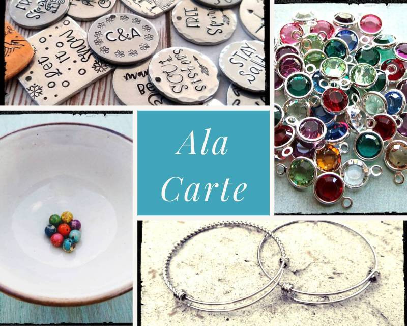 Ala Carte Edelstahl Anhänger & Geburtsstein Add-Ons von BlueReefBoutique