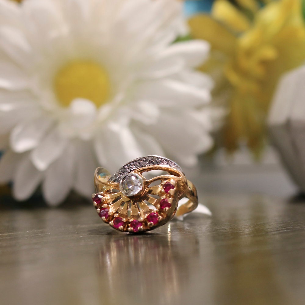 Deco Statement Ring von BlueRiverDiamonds