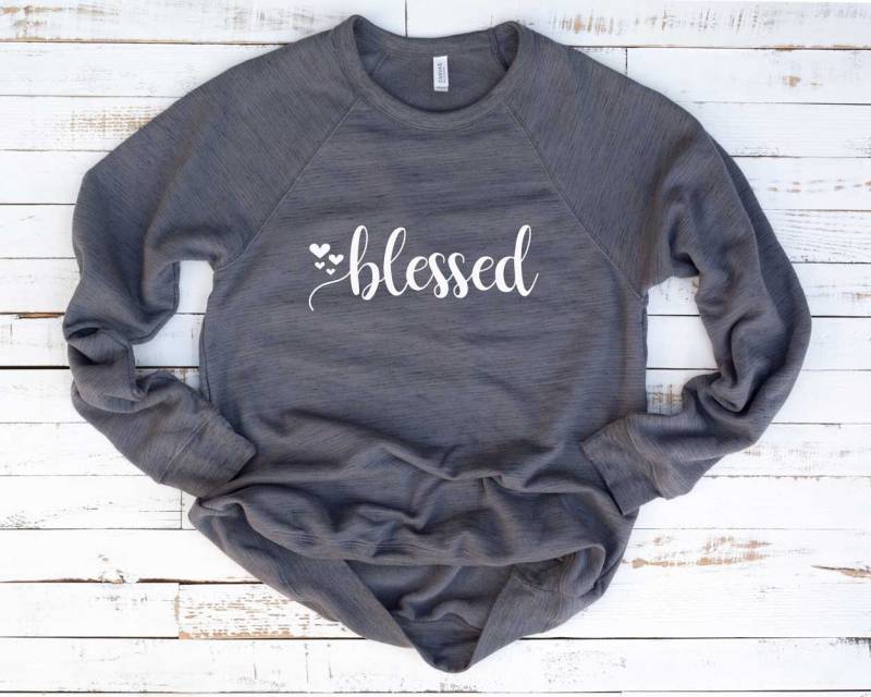 Gesegnetes Shirt. Religiöses Sweatshirt. Christliches Shirt Für Frauen. Super Weicher & Bequemer Unisex Langarm Kirchenhemd von BlueSandTextiles