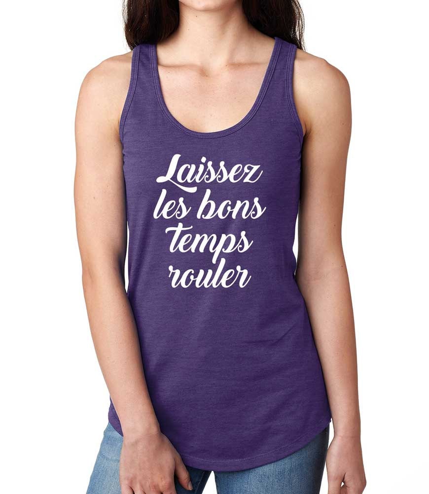 Karneval Shirt. Laissez Les Bons Temps Rouler Tank Top. Weiches Und Bequemes Racerback New Orleans von BlueSandTextiles