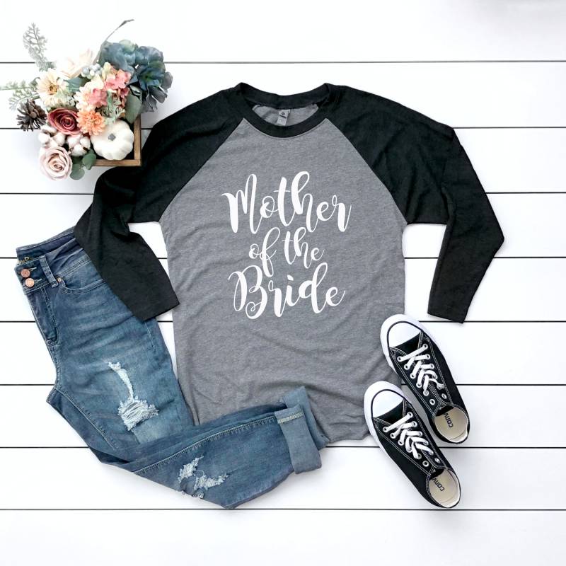 Mutter Der Braut Shirt. Hochzeitshemd. Junggesellinnenabschied Shirts. Superweiches Und Bequemes, Triblend Baseball T-Shirt. Party Shirt von BlueSandTextiles