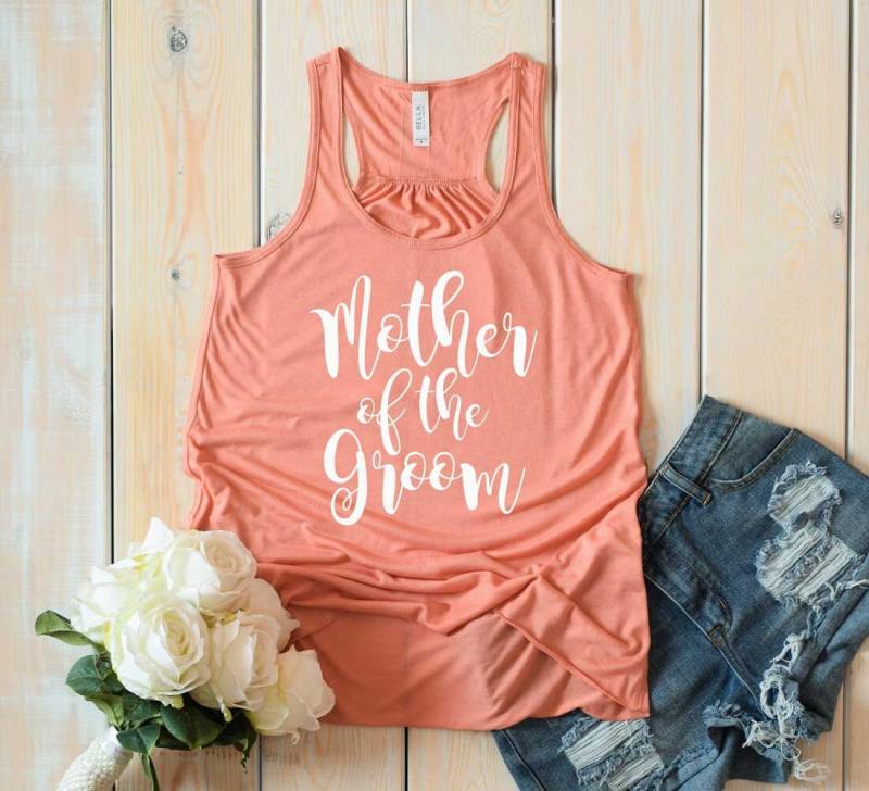 Mutter Des Bräutigams Shirt. Brautparty Shirts. Weich Und Bequem, Lang, Fließend, Racerback Tank Top. Hochzeitstag Immer Bereit Bräutigam Die Mutter von BlueSandTextiles