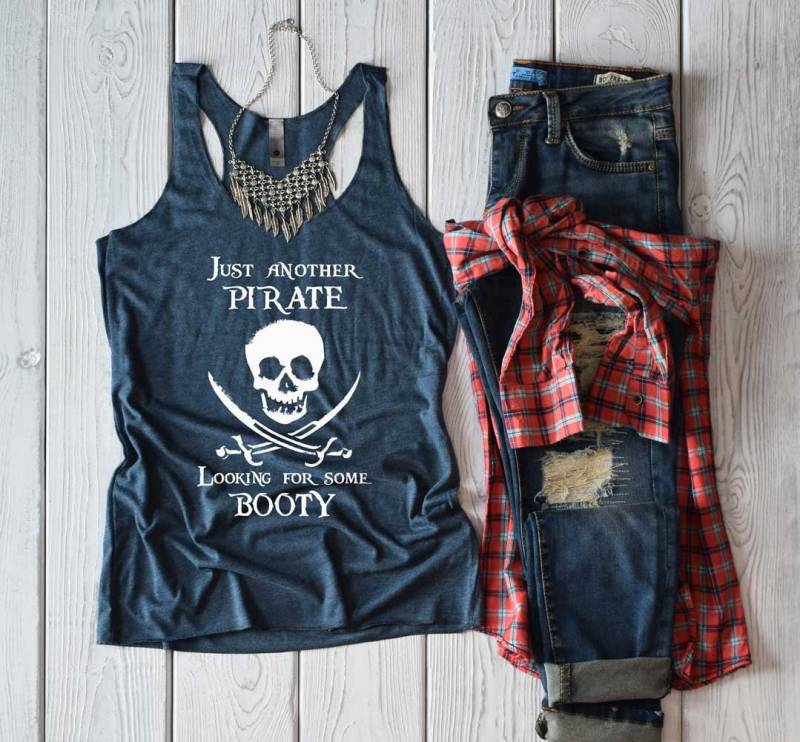 Pirate Booty Tank Top Super Weicher Tri-Blend Racerback von BlueSandTextiles