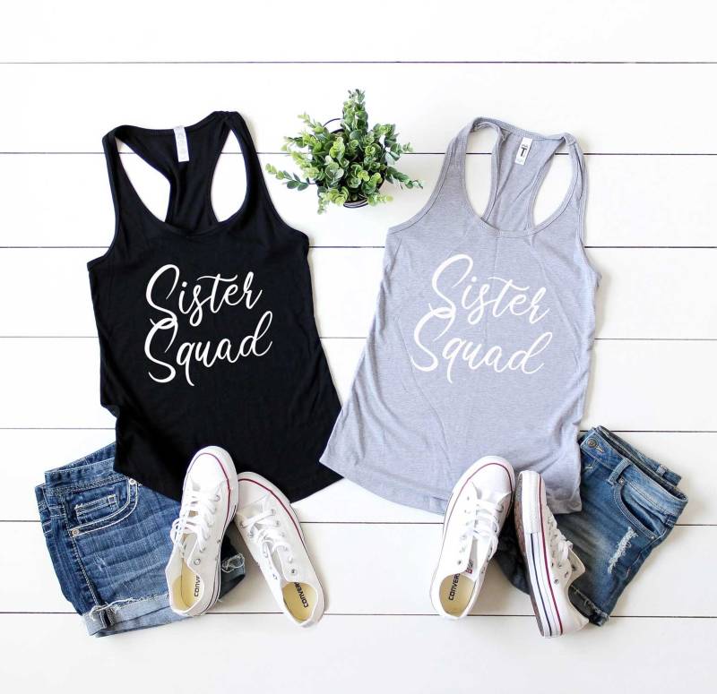 Schwester Squad Shirt. Kader Tank Top. Shirt Für Frauen. Weiches & Bequemes Racerback Tank-Top. Squad-Shirt. Shirts Schwestern von BlueSandTextiles