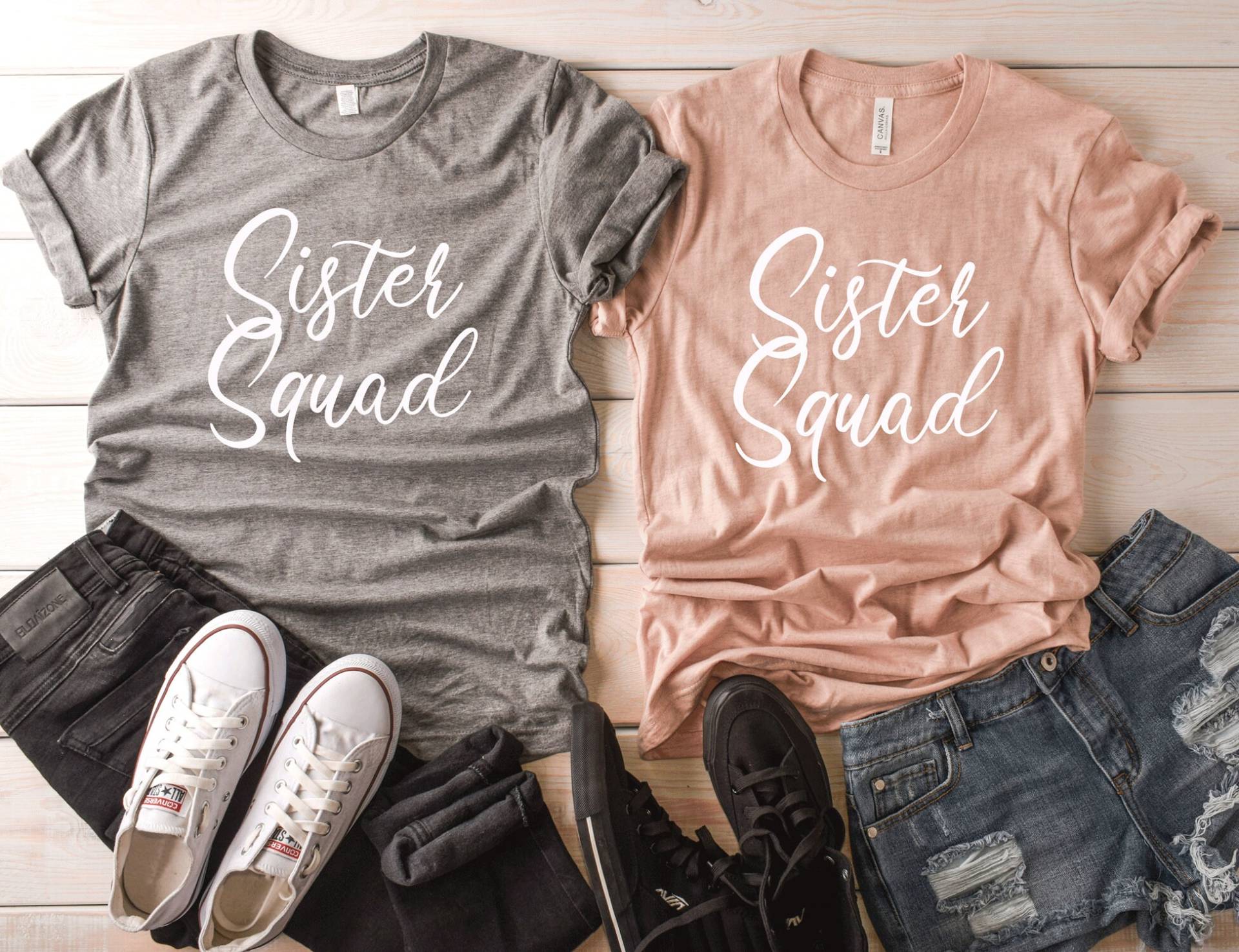 Schwester Squad Shirt. Schwester-Shirt. Squad-T-Shirt. Superweiches Und Bequemes Unisex-T-Shirt. Familienshirt. Shirt Für Schwestern von BlueSandTextiles