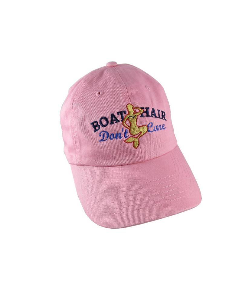 Maritime Mermaid Boat Hair Don't Care Stickerei Auf Einer Verstellbaren Rosa Unstrukturierten Baseballkappe Dad Hat Mit Der Option, Die Rückseite Zu Maritime Mermaid Boat Hair Don't Care Stickerei Auf Einer Verstellbaren Rosa Unstrukturierten Baseballkappe Dad Hat Mit Der Option, Die Rückseite Zu von BlueShoppeStudio