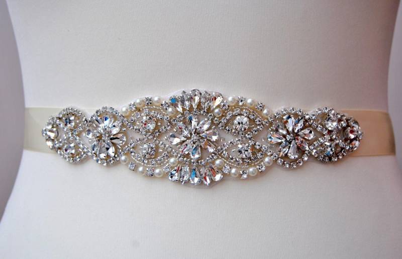 Kristall Perle Kleid Schärpe Gürtel, Luxus Braut Schärpe, Strass Brautjungfer Geschenk Gürtel Hochzeitskleid von BlueSkyHorizons