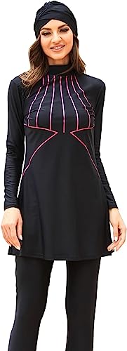 BlueSnow Swimming Burkini for Women Muslim Full Coverage Costume Modest Swimwear(M, Y2) von BlueSnow