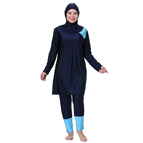 Plus Size Bescheidene Bademode für Frauen mit Hijab Full Coverage Islamischer Burkini Muslim (8XL, Y4) von BlueSnow