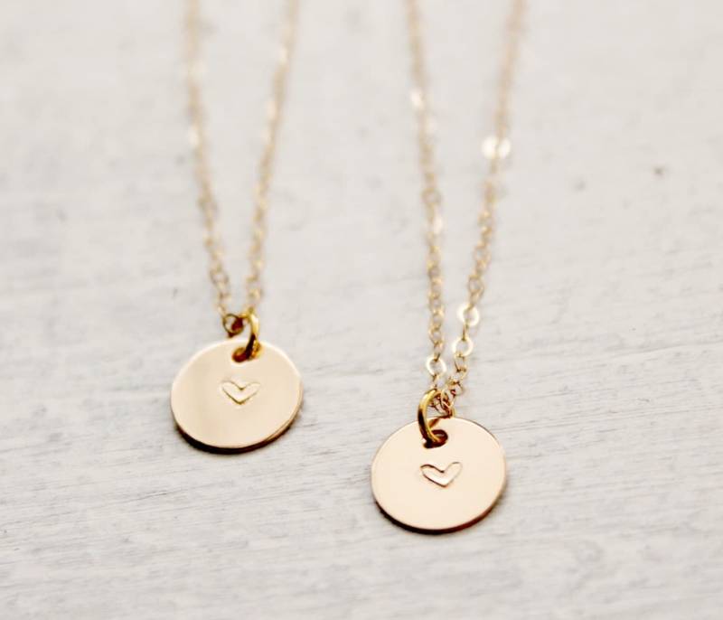 14K Gold Filled Herz Halsketten Set Mutter-Tochter-Schmuck 14K Gold Filled Herz Halsketten Set Mutter-Tochter-Schmuck von BlueSoulDesigns