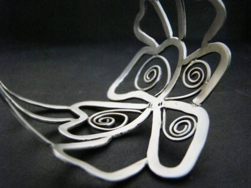 Schmetterling - Armband in 925Er Silber Mit Komplizierten Und Empfindlichen Mustern Schmetterling - Armband in 925Er Silber Mit Komplizierten Und Empfindlichen Mustern von BlueSunflowerStudio