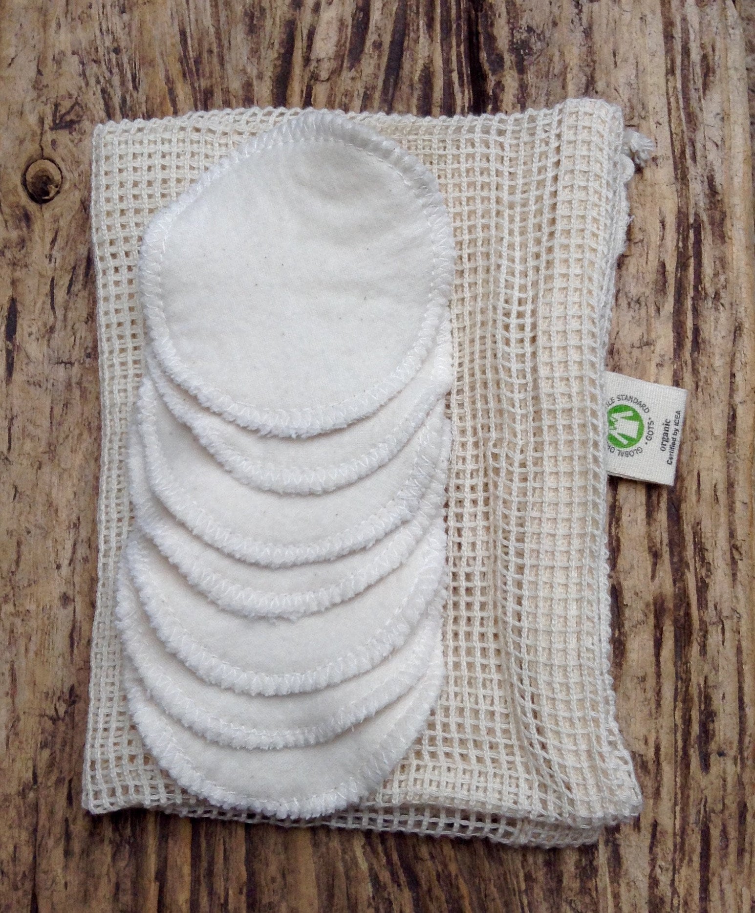 Rundwaschbeutel Aus Baumwolle, Runder Waschbeutel Bio-Baumwolle Als Einzelstück Oder Mit Einem Set Von 7 Runden, Perfekt Zum Sicheren Aufbewahren von BlueTreeDesignsUK