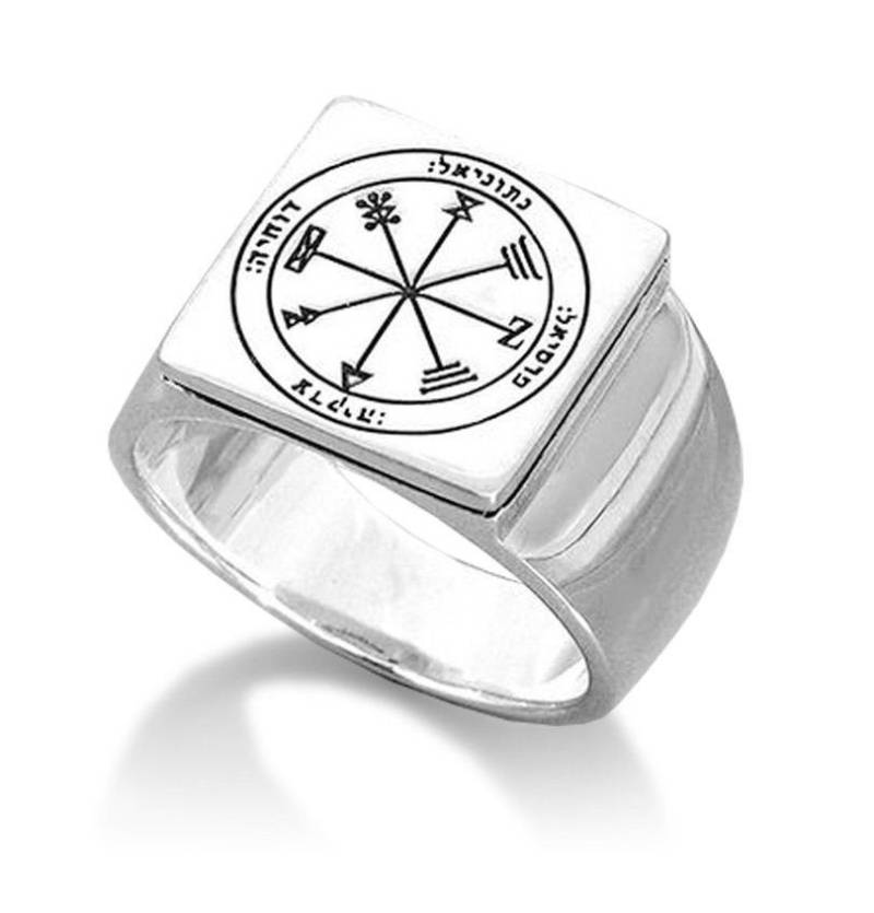 Kabbalah Siegelring Überfluss Siegel Pentagramm König Salomo Silber925 6-13 Größen Kabbalah Siegelring Überfluss Siegel Pentagramm König Salomo Silber925 6-13 Größen von BlueWhiteShop