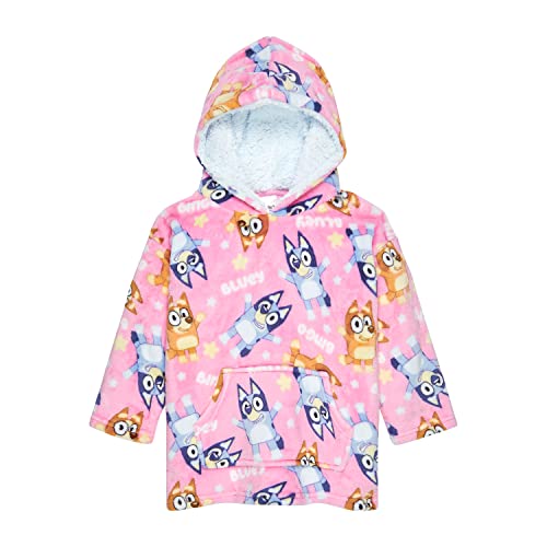 BLUEY Kapuzenpullover für Mädchen, übergroße Kapuzenpullover, rose, 4-7 Jahre von BlueY