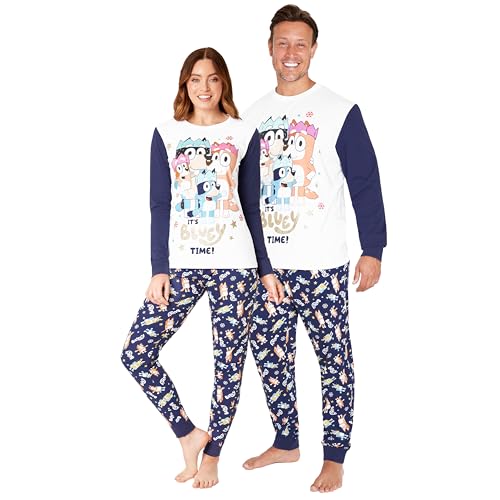 BlueY Familien Pyjama Set Schlafanzug Lang für Kinder Eltern Gemütliche Loungewear Familie Schlafanzüge (M, Multi Men) von BlueY