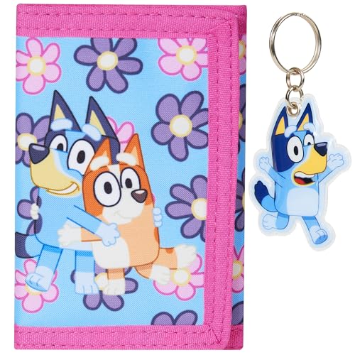 BlueY Geldbeutel Mädchen Trifold Portemonnaie Kinder Geldbörse mit Fächern für Münzen Karten Scheine Wallet für Schule Alltag Reise Sisters von BlueY