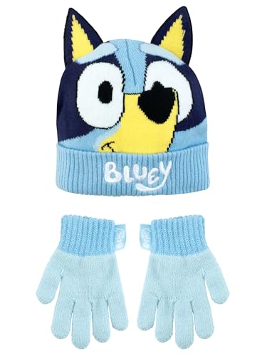 BlueY Kindermütze Und Handschuhe Set | Wintermütze Und Handschuhe Für Mädchen | Kinder Beanie Hut | Offizielles Merchandise von BlueY