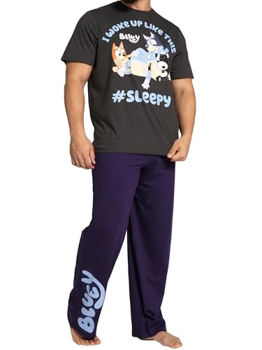 BlueY Schlafanzug | Bingo Pyjama Herren | Lustiger Schlafanzug Herren | Herrenschlafanzug | Blau L von BlueY