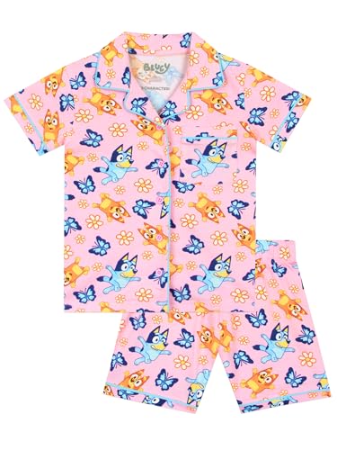 BlueY Schlafanzug | Knopf Hoch Schlafanzug Mädchen | Sommer Schlafanzüge Für Mädchen | Rosa | 98 BlueY Schlafanzug | Knopf Hoch Schlafanzug Mädchen | Sommer Schlafanzüge Für Mädchen | Rosa | 98 von BlueY