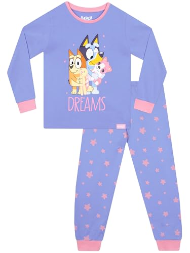 BlueY Schlafanzug | Pyjama Mädchen | Schlafanzüge Für Mädchen | Pyjama Kinder | Lila 92 von BlueY