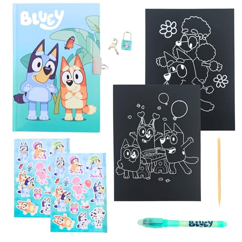 BlueY Schreibwarenset, Inklusive Schmierpapier, Notizbuch, Stift, Aufkleber und Schloss mit Schlüsseln, Geschenk Schreibwarenset für Kinder von BlueY