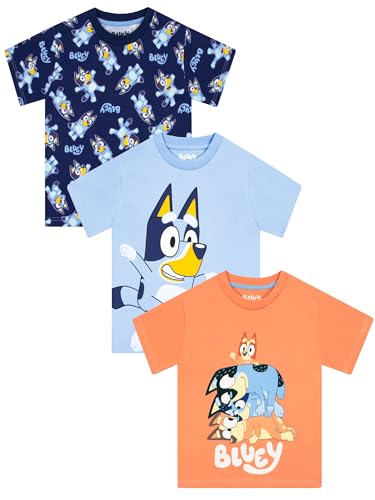 BlueY Tshirt 3er Pack, T Shirt Jungen Für Sommer, 3er Pack T Shirts Für Jungen, Baumwolle Tshirt Kinder, Mehrfarbig 122 von BlueY