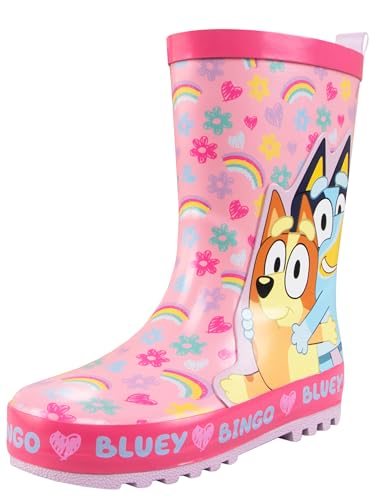 BlueY Und Bingo Gummistiefel Mädchen | Regenstiefel Kinder | Kinder Regenschuhe Mädchen | Rosa UK 13 EU 32 von BlueY
