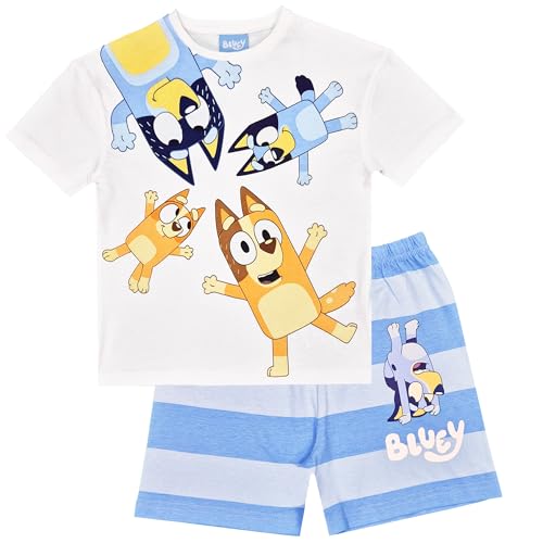 Bluey Kurzer Schlafanzug für Jungen, Nachtwäsche, Bluey Blauer Shorty, 2-3 Years Bluey Kurzer Schlafanzug für Jungen, Nachtwäsche, Bluey Blauer Shorty, 2-3 Years von BlueY