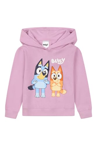 Bluey Mädchen-Kapuzenpullover aus Baumwolle, violett, 4-5 Years von BlueY