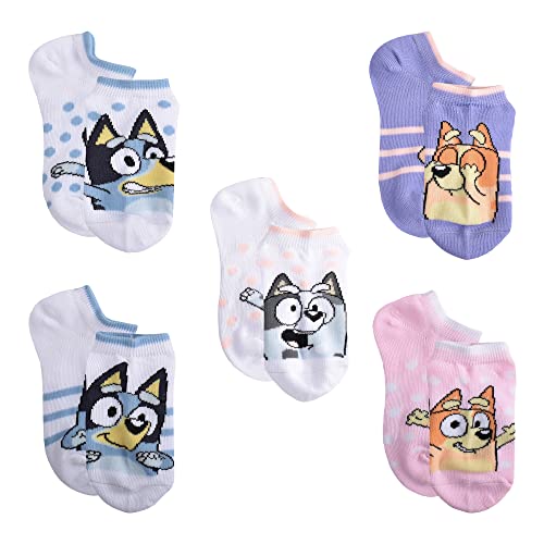 Bluey Mädchen Multipack Kindersocken, Weiß (5er-Pack), 2-4T von BlueY