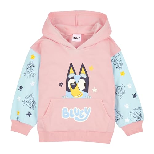 Bluey Modischer Kapuzenpullover aus Baumwolle für Mädchen, Rosa, 4-5 Jahre von BlueY