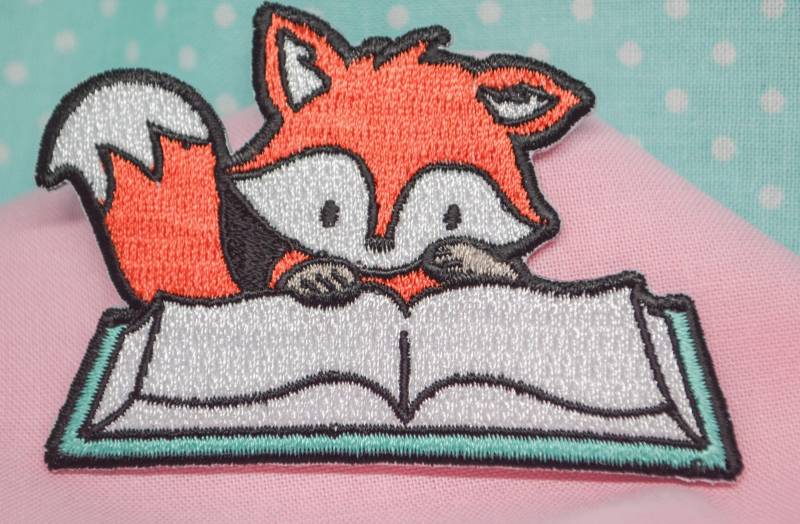 Wunderlicher Fuchs Bügelbild | 3 "Eisen-Auf Mit Lebendigen Orange, Weiß, & Schwarz Pfeffer Der Lese Design von BlueandClaire