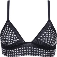 Bluebella BB x Ashish Soft Bralette aus Satin und Mesh verziert mit silbernen Diamanten von Bluebella - DE