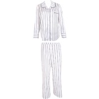 Bluebella Beau luxuriöses langes Pyjama Set aus Satin Weiss/Schwarz von Bluebella - DE