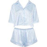 Bluebella Helene Kurzes Luxus-Pyjama-Set aus Satin Eiswasserblau von Bluebella - DE